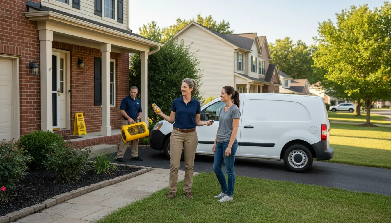 Residential water damage restoration in Bear Creek, NC